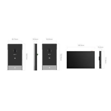 KIT VIDEOINTERFON SMART HOME  2MP Monitor color 7" touch Smart RFID Unlock Supports Dual-Band Wi-Fi 6 (2.4 / 5 GHz) Two-Way Talk